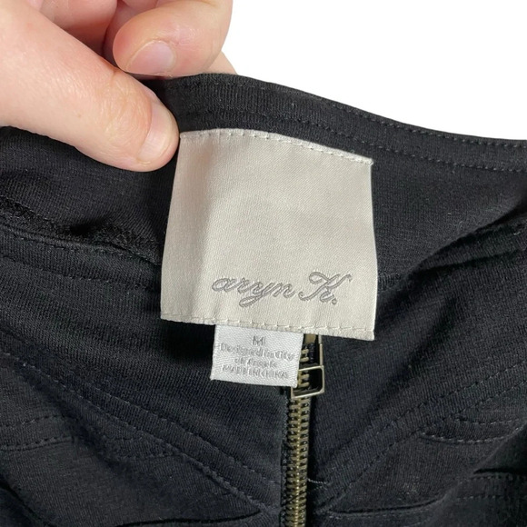 Aryn K Bodycon Corset Sleeveless Zipper Mini Dress in Black Size M - Picture 3 of 11